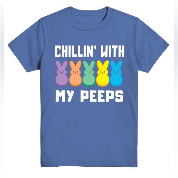 Peeps Other - Peeps Boys Chillin with My Peeps Graphic Crewneck Tee with Short Sleeves
